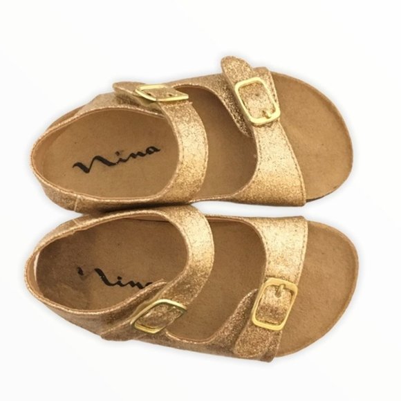 Nina glitter gold sandals Toddler 7 - Picture 4 of 8